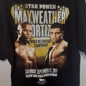 2011 Floyd Mayweather Victor Ortiz WWC Boxing Shirt XXL Rap Tee Black T Shirt